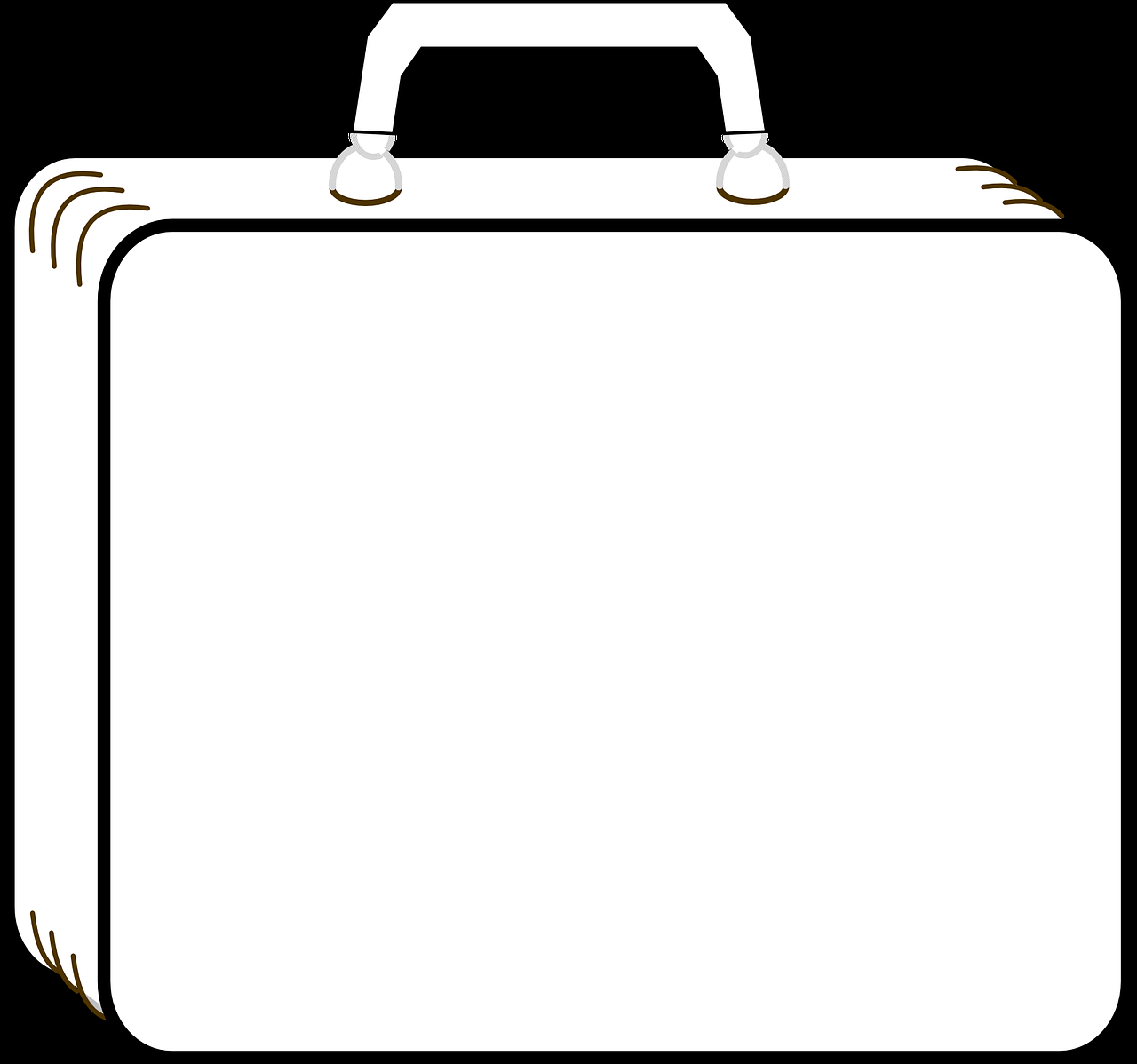 Suitcase Luggage Outline - Free vector graphic on Pixabay For Blank Suitcase Template