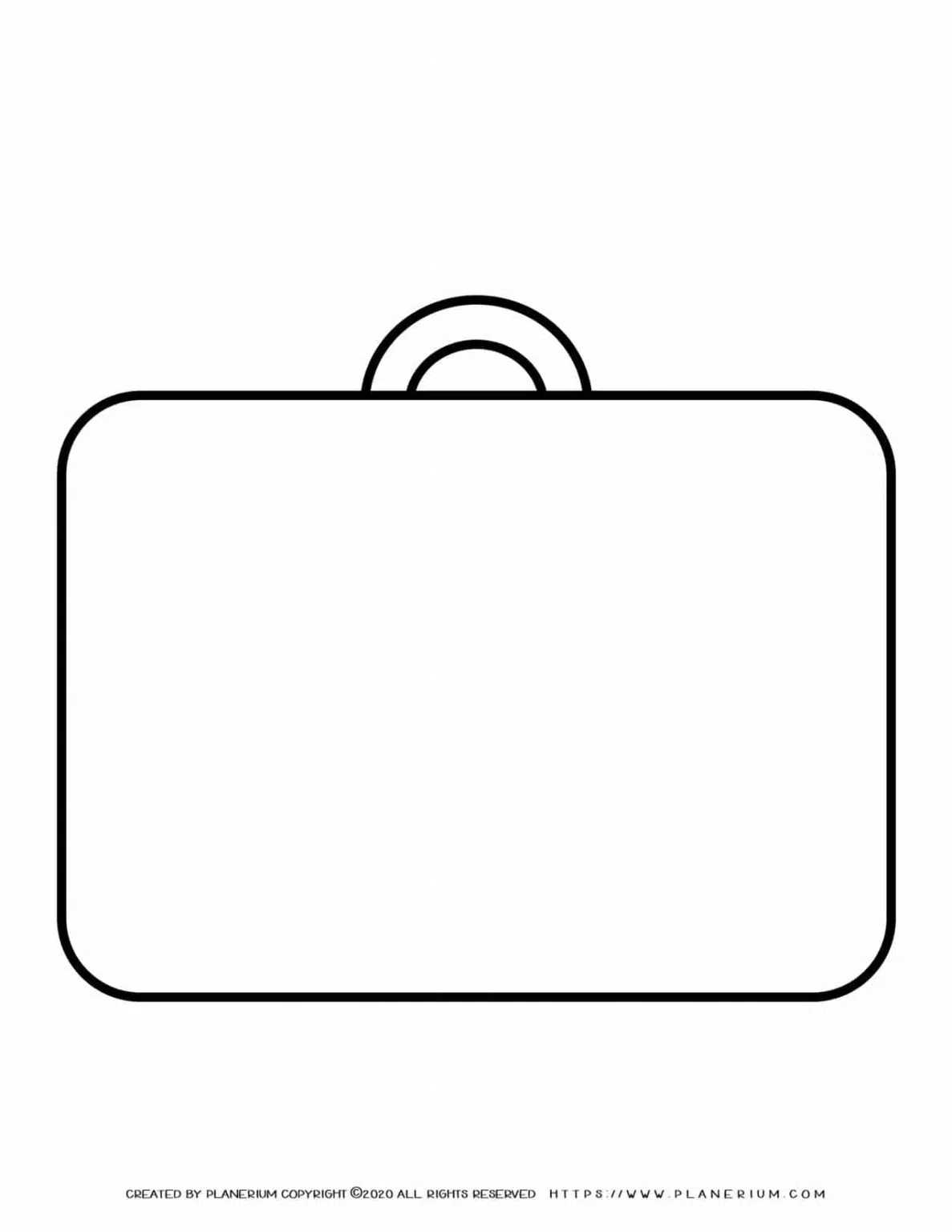 Suitcase Outline  Planerium For Blank Suitcase Template