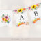 Summer Floral Baby Shower Banner Template Colorful Flowers – Etsy Regarding Diy Baby Shower Banner Template
