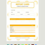 Summer Report Card Template – Illustrator, Excel, Word, Apple  With Summer School Progress Report Template