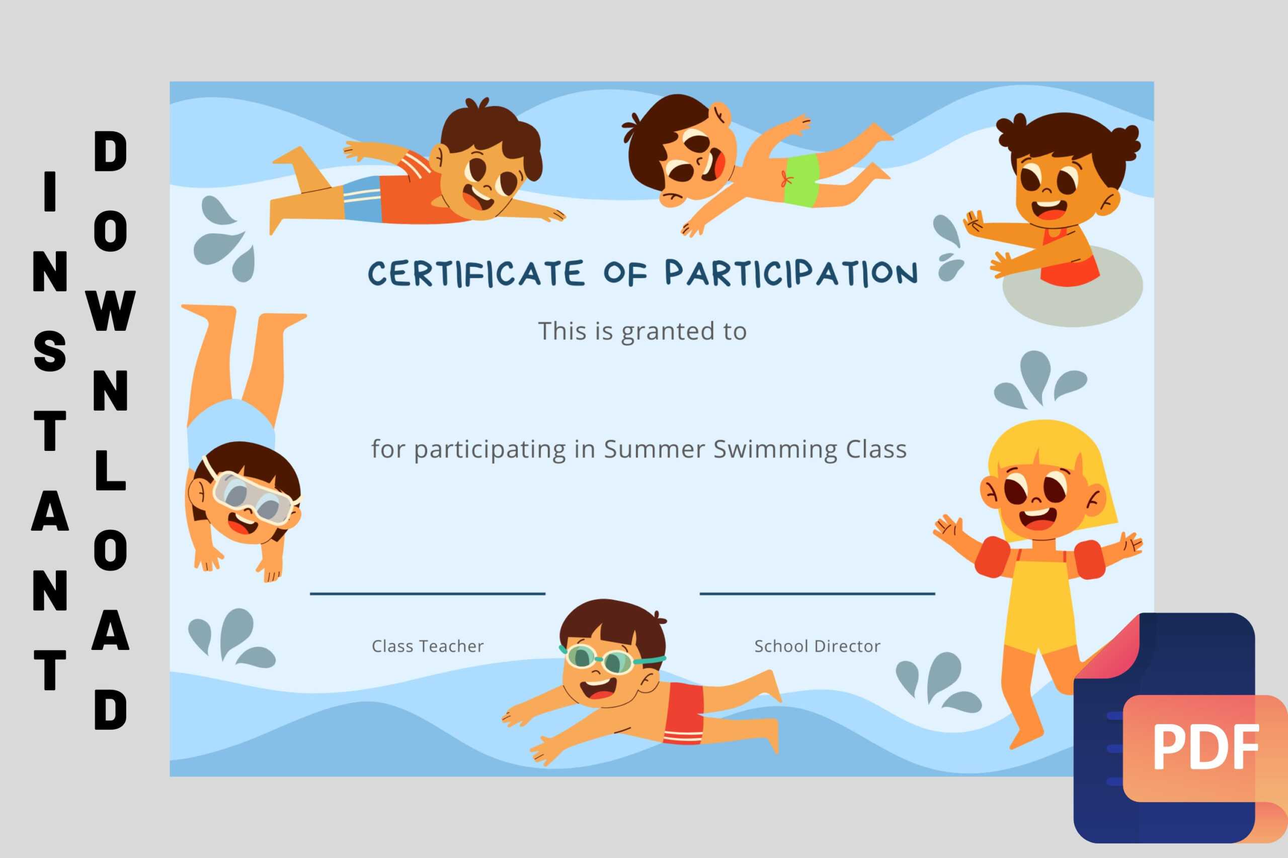 Summer Swimming Clas Competition Award Certificate Printable Kindergarten Diploma Editable School Ceremony Primary Award Teacher Classroom Pertaining To Swimming Certificate Templates Free Summer Swimming Clas Competition Award Certificate Printable Kindergarten Diploma Editable School Ceremony Primary Award Teacher Classroom Pertaining To Swimming Certificate Templates Free