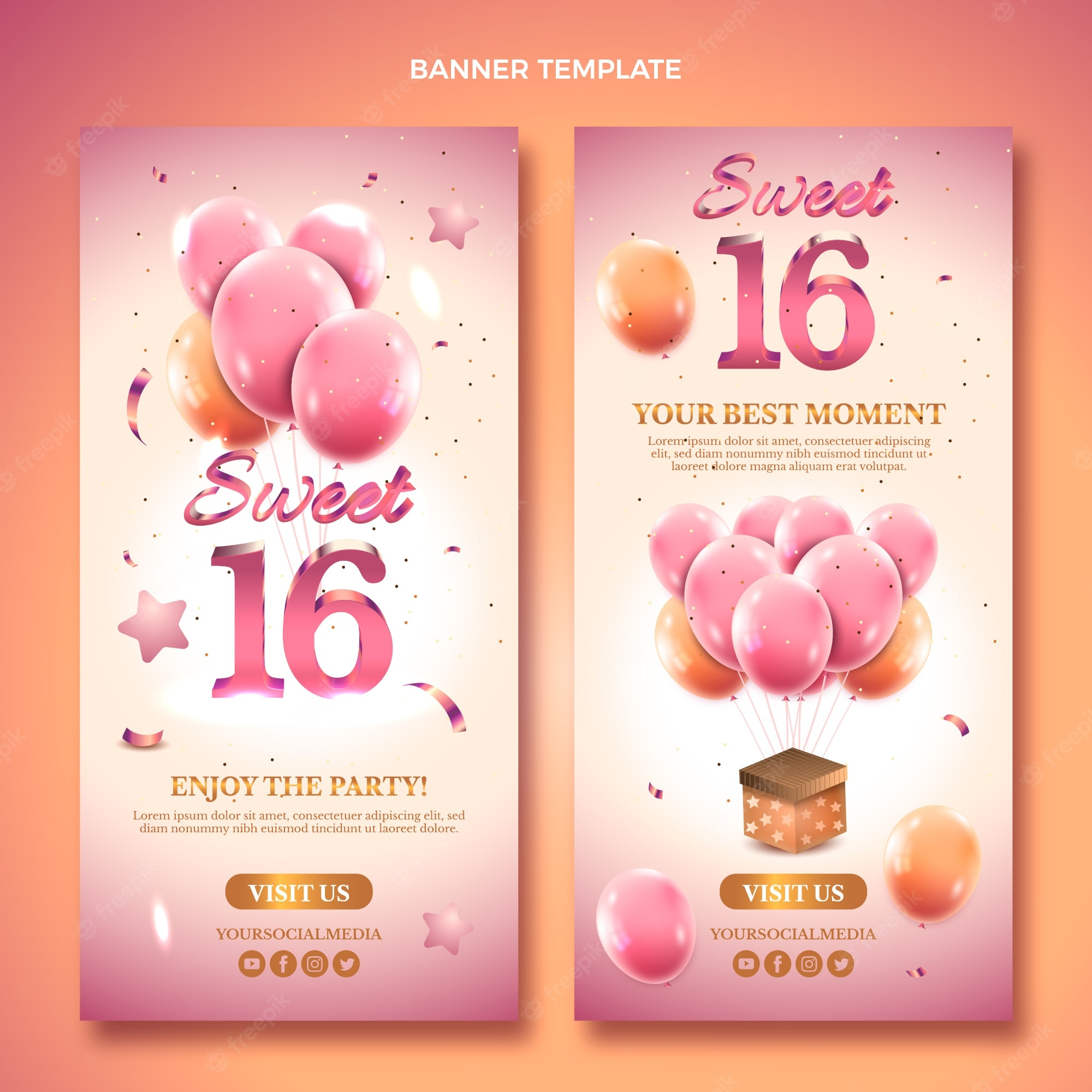 Sweet Sixteen Birthday Images  Free Vectors, Stock Photos & PSD Within Sweet 16 Banner Template