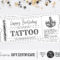 Tattoo Certificate Template Surprise Tattoo Customizable - Etsy