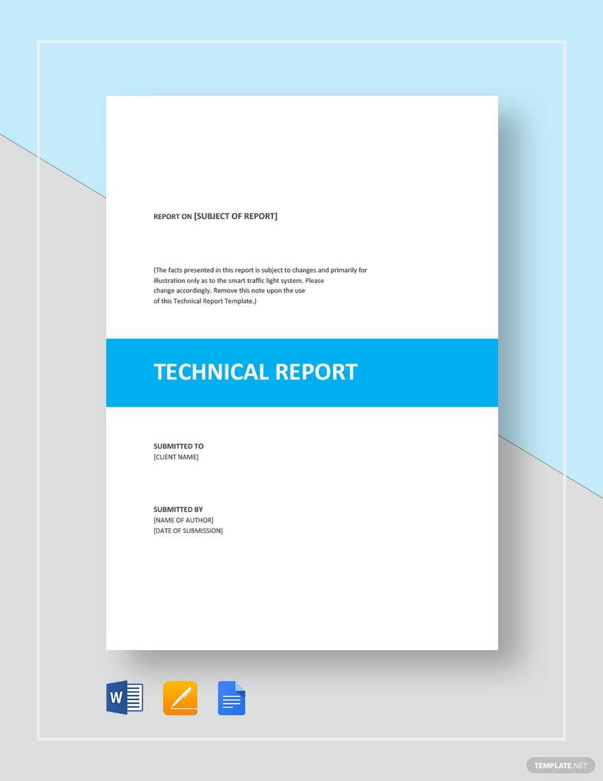 Technical Report Template – Google Docs, Word, Apple Pages  For Template For Technical Report