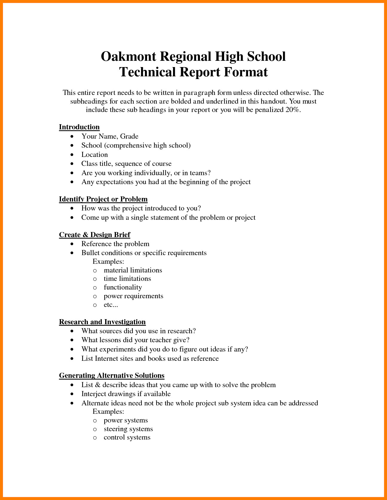 Technical Report Writing - 10+ Examples, Format, Pdf  Examples For Template For Technical Report
