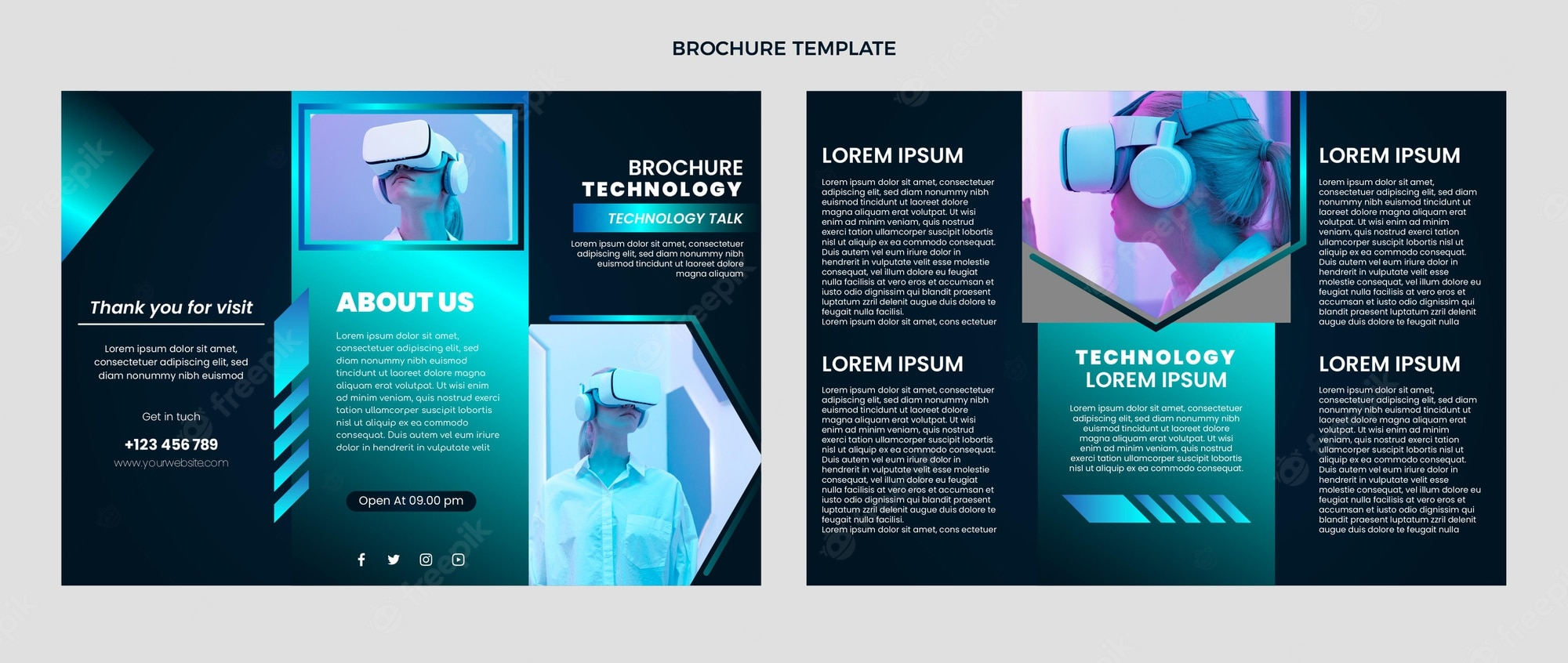 Technology brochure template Images  Free Vectors, Stock Photos & PSD