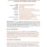 Template For A Bilingual Psychoeducational Report With Psychoeducational Report Template