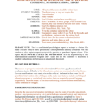 Template For A Bilingual Psychoeducational Report With Psychoeducational Report Template