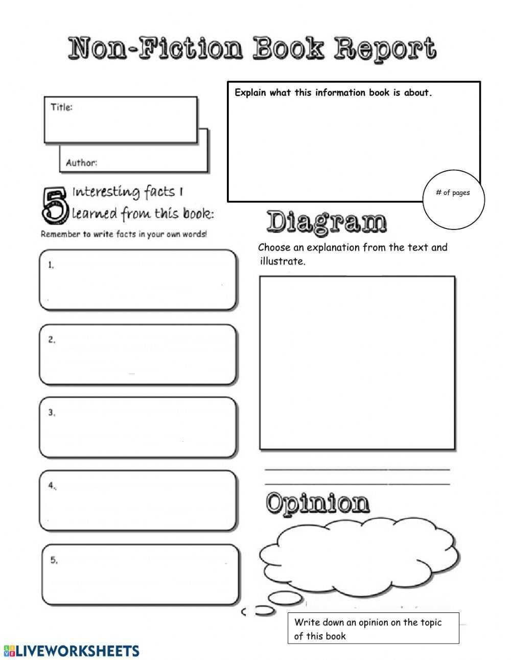 Template for Reading Comprehension worksheet For Book Report Template In Spanish Template for Reading Comprehension worksheet For Book Report Template In Spanish