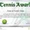 Tennis Award Stock Illustrations – 10,10 Tennis Award Stock  Regarding Tennis Gift Certificate Template