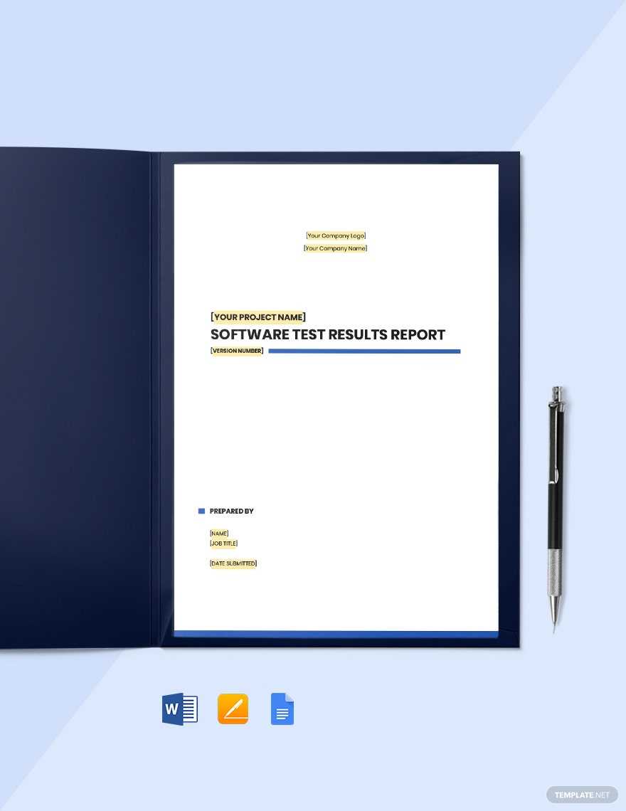 Test Reports Templates – Format, Free, Download  Template