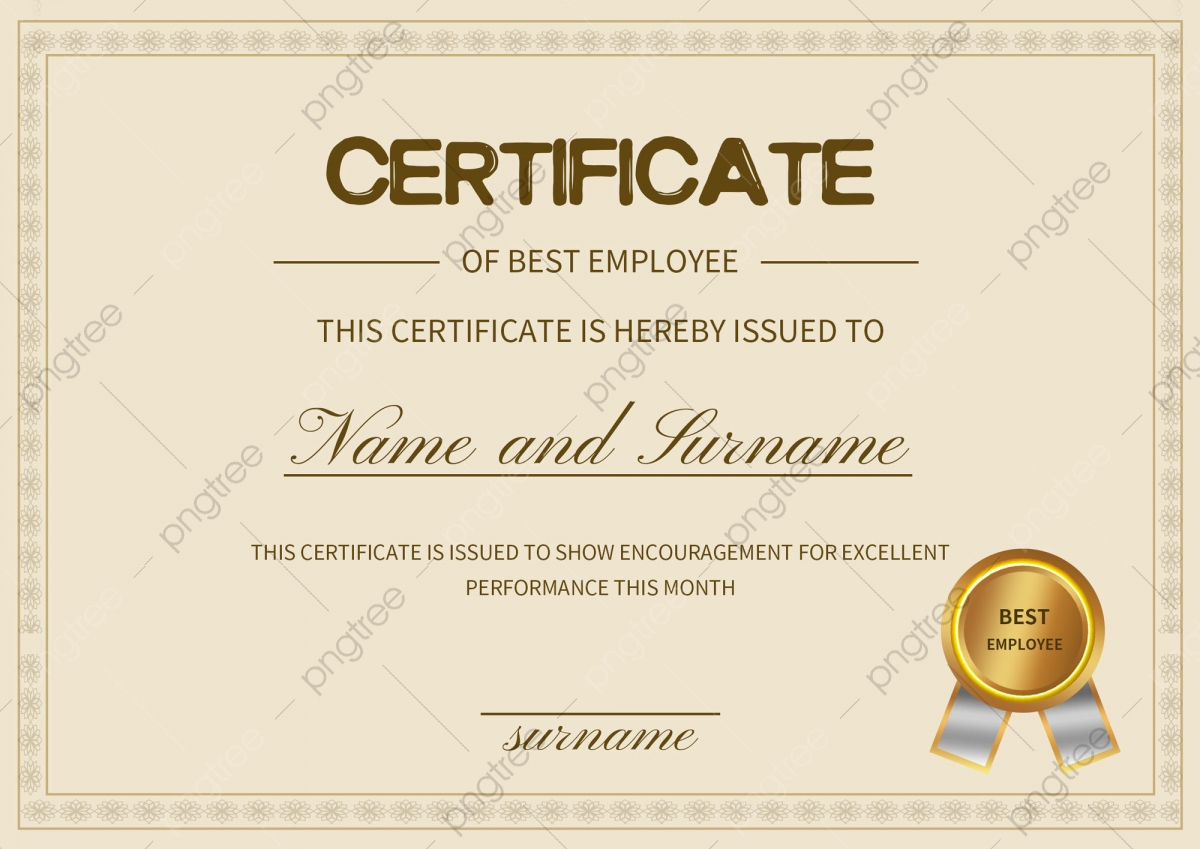 The Best Employee Certificate Template Of The Month Template  Pertaining To Best Employee Award Certificate Templates