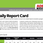 The Daily Report Card: ADHD School Resource For Parents And Teachers In Daily Report Card Template For Adhd
