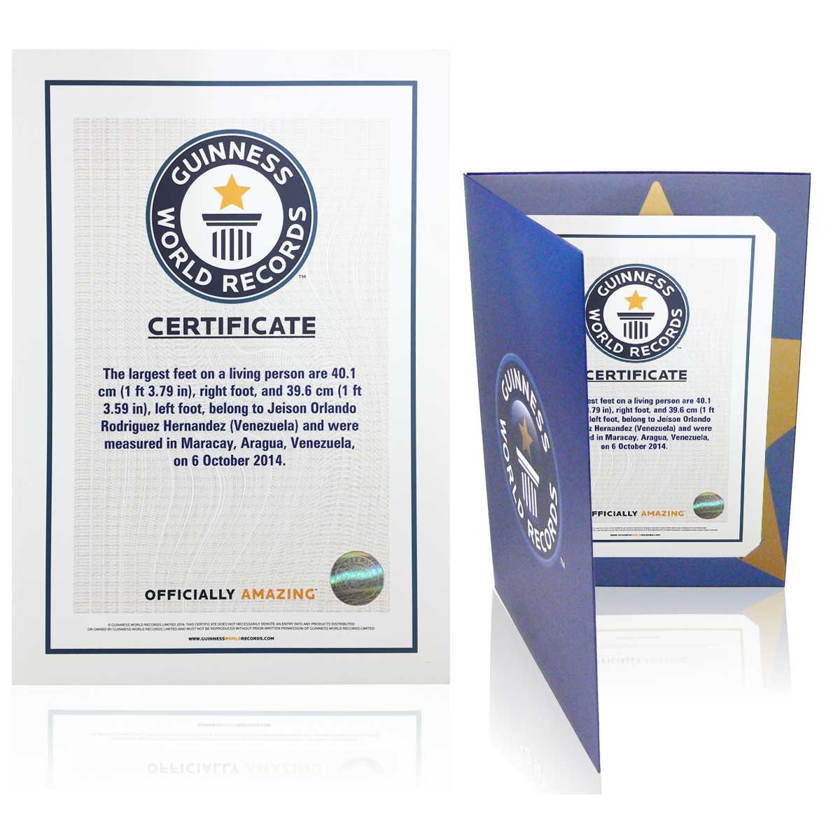 The Guinness World Records Store – Certificates Throughout Guinness World Record Certificate Template