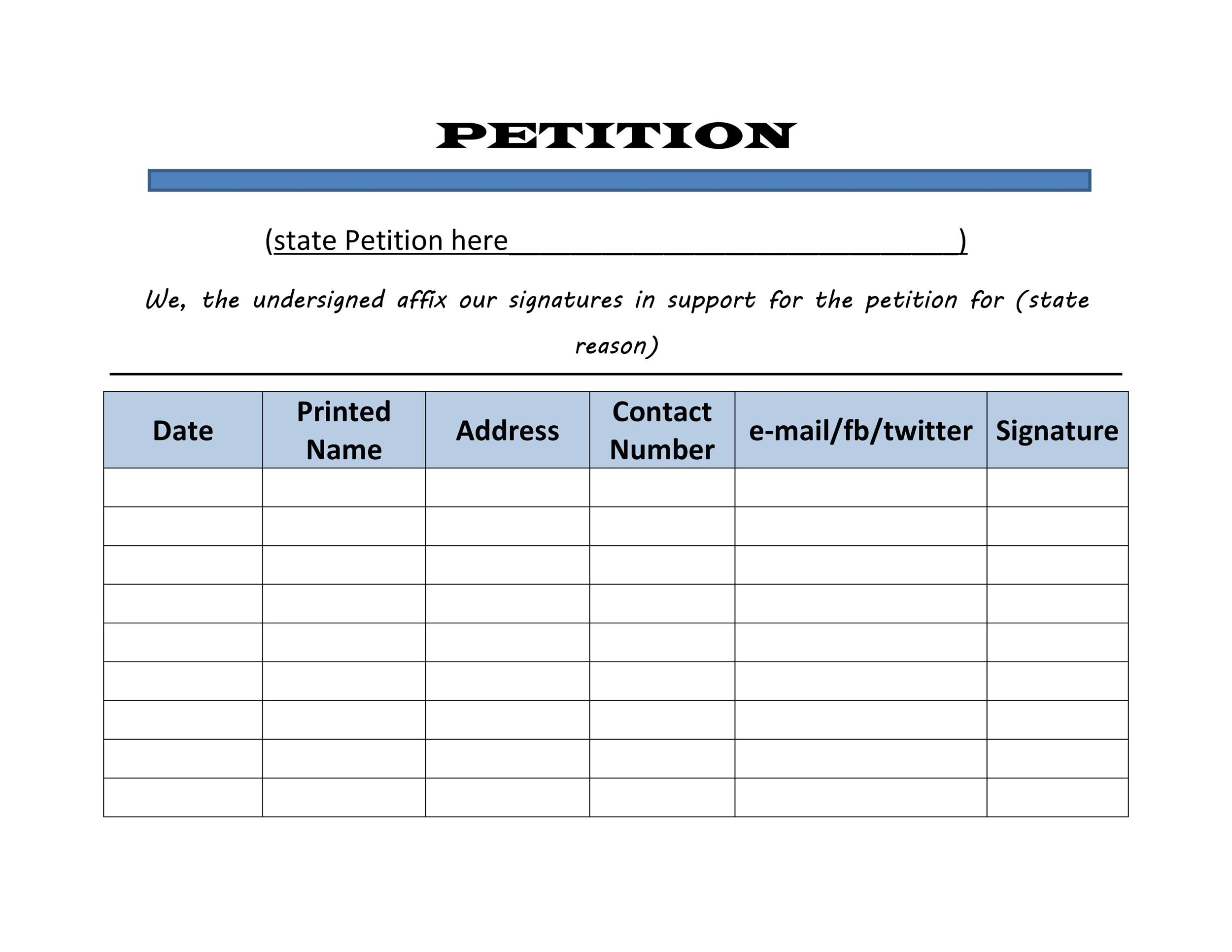 The Petition Template Google Docs – How To Write A Petition