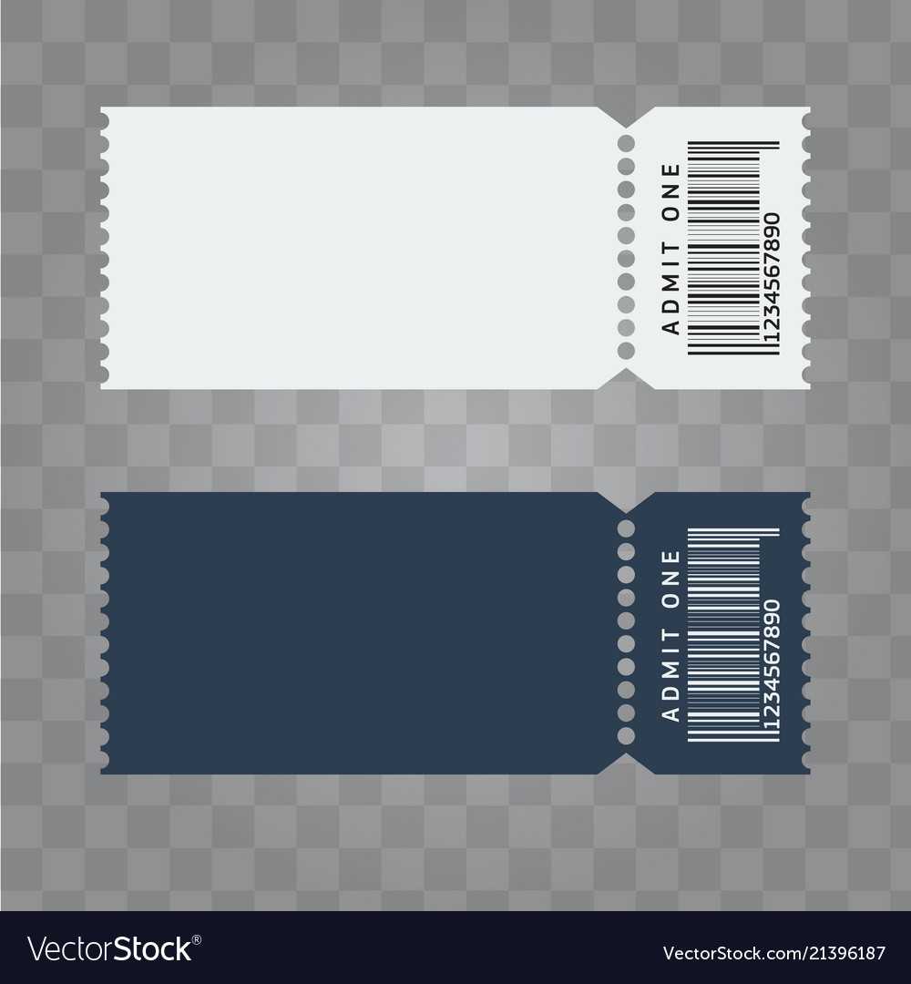 Ticket template design trendy blank Royalty Free Vector In Blank Admission Ticket Template