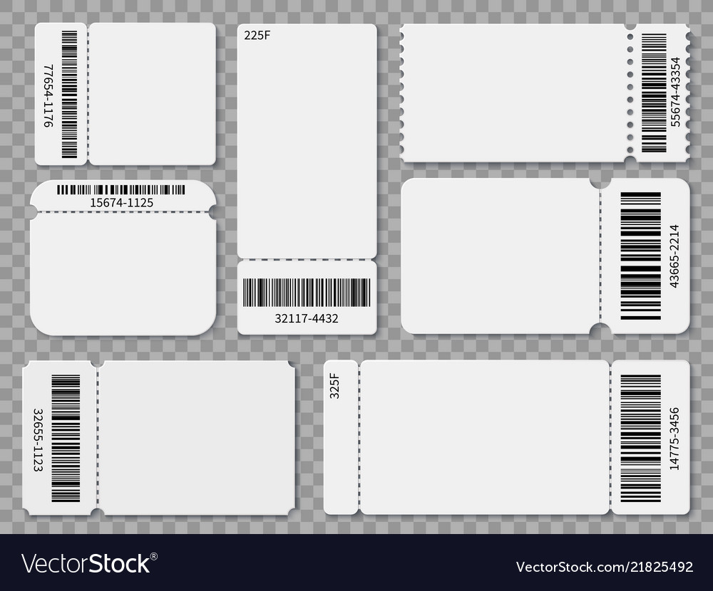 Ticket templates blank admit one festival concert Vector Image Within Blank Admission Ticket Template