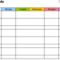 Timetable Templates For Microsoft Word – Free And Printable In Blank Revision Timetable Template