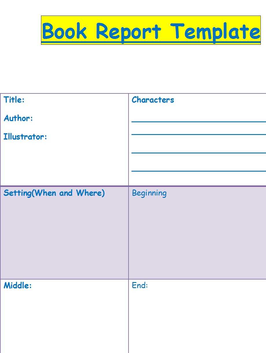 Top 10 Book Report Template - Free Report Templates Throughout Quick Book Reports Templates