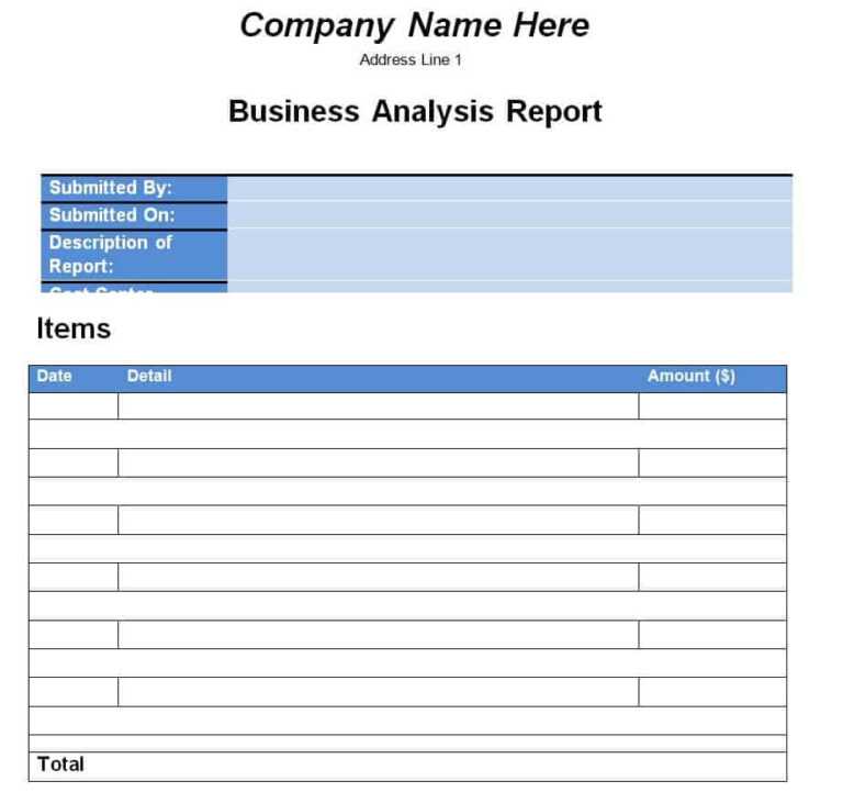 Top 10 Business Analysis Report Templates [Word, Excel & PDF Pertaining ...