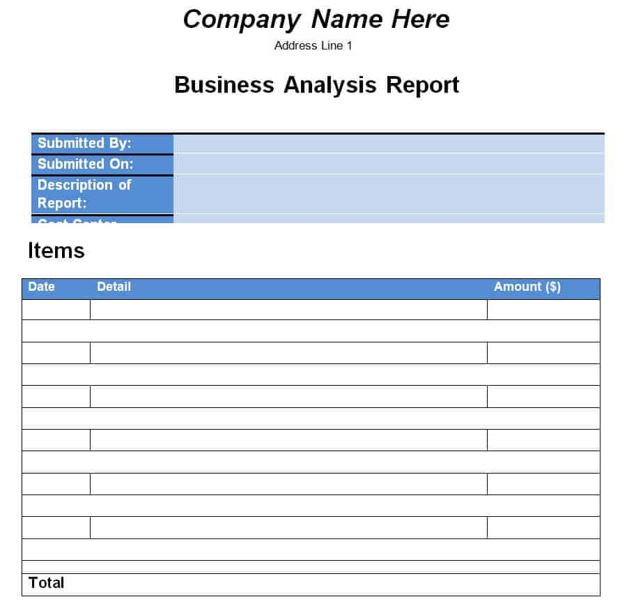 Top 10 Business Analysis Report Templates [Word, Excel & PDF  Pertaining To Company Analysis Report Template