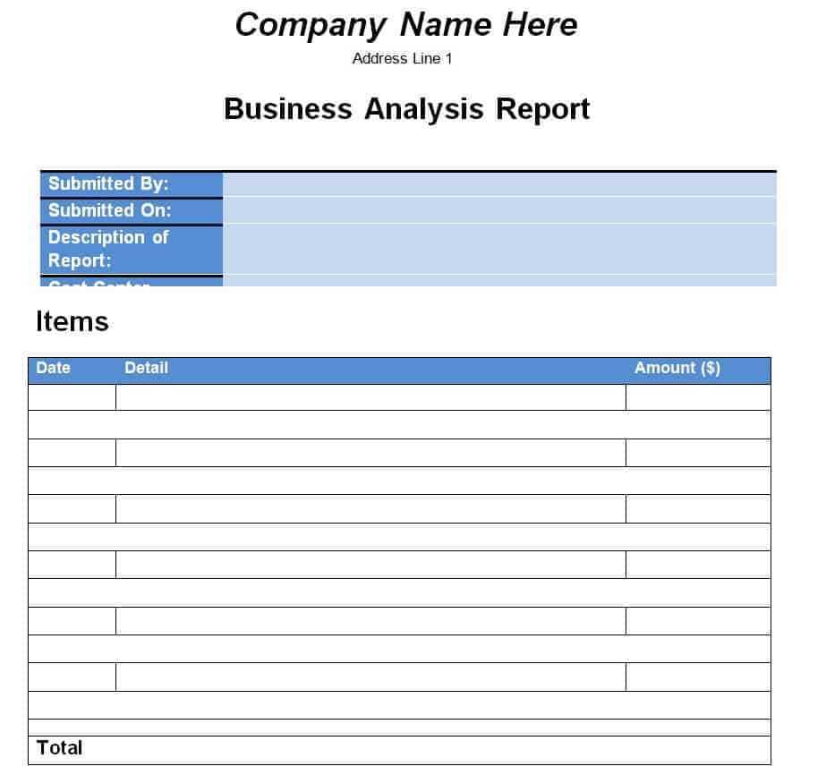 Top 10 Business Analysis Report Templates [Word, Excel & PDF  Regarding Business Analyst Report Template