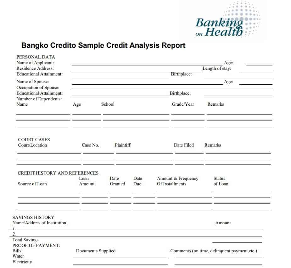 Top 10 Business Analysis Report Templates [Word, Excel & PDF  Regarding Credit Analysis Report Template