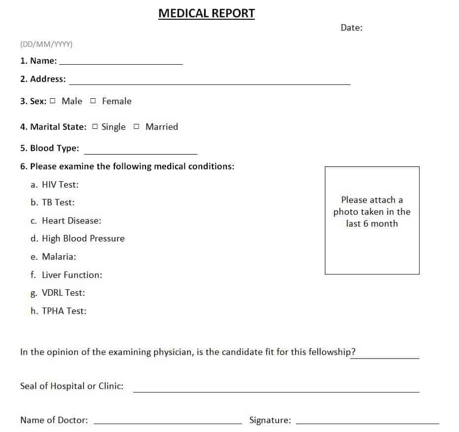 Top 10 Printable Medical Report Templates - General Pharmacy