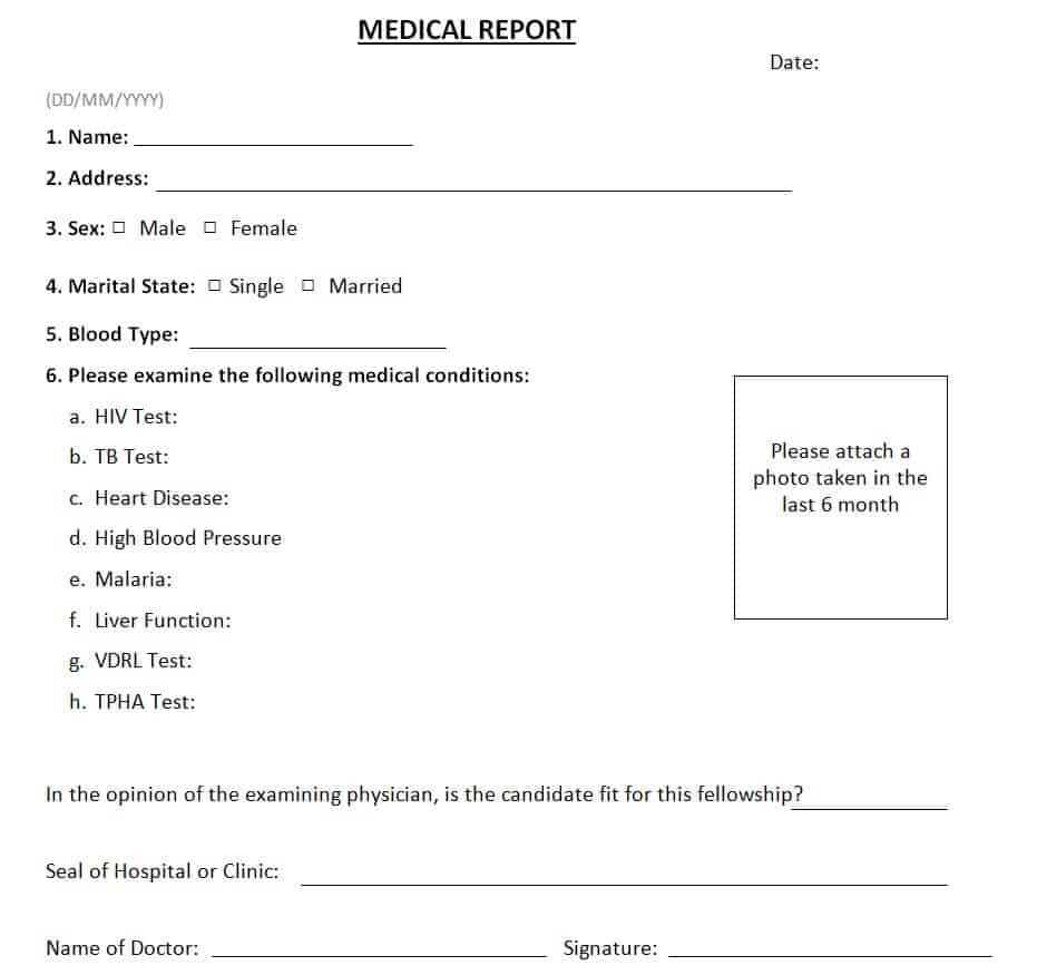 Top 10 Printable Medical Report Templates – General Pharmacy  With Regard To Medical Report Template Doc