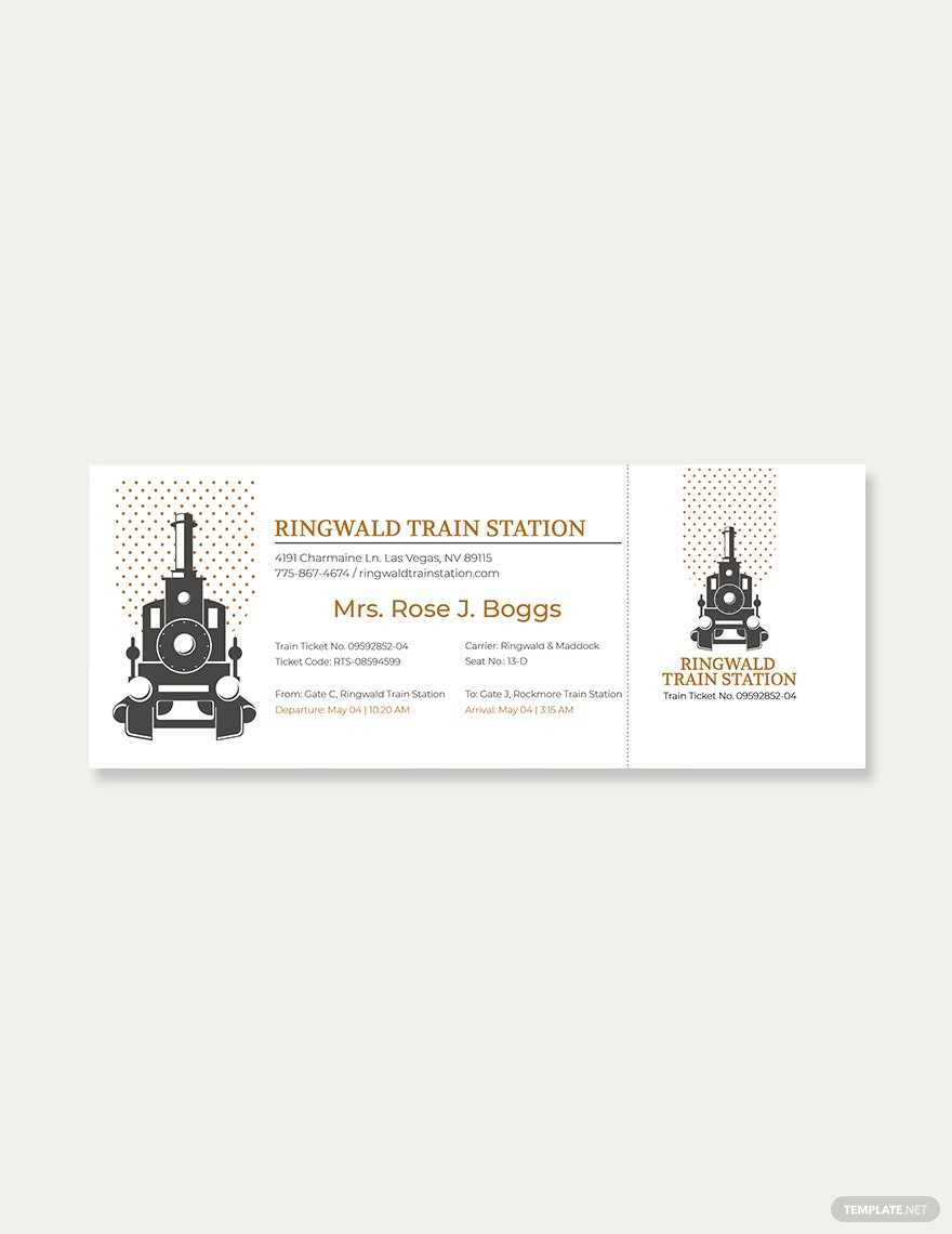 Train Tickets Templates - Design, Free, Download  Template