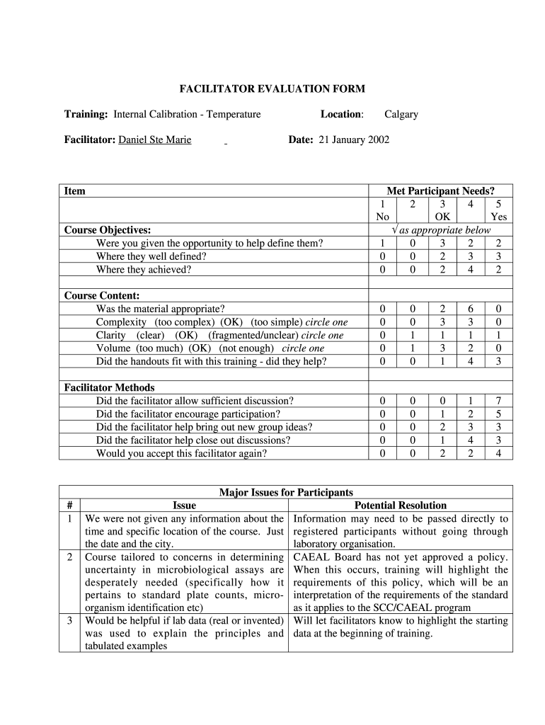 trainer feedback form: Fill out & sign online  DocHub Within Training Feedback Report Template