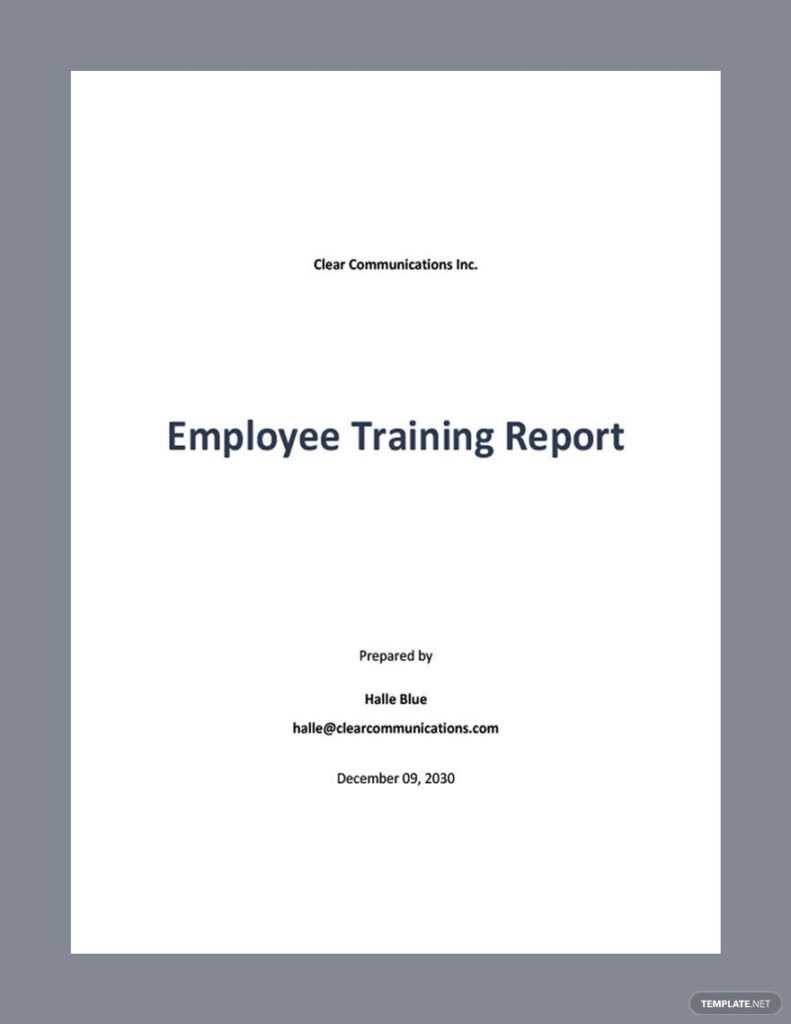 TRAINING SUMMARY REPORT TEMPLATE DOC visual data 8