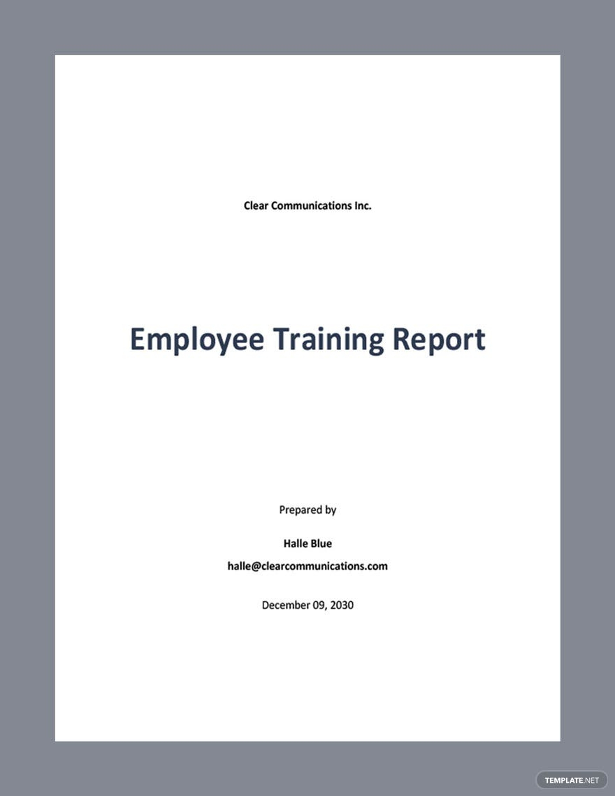 Training Reports Templates - Design, Free, Download  Template