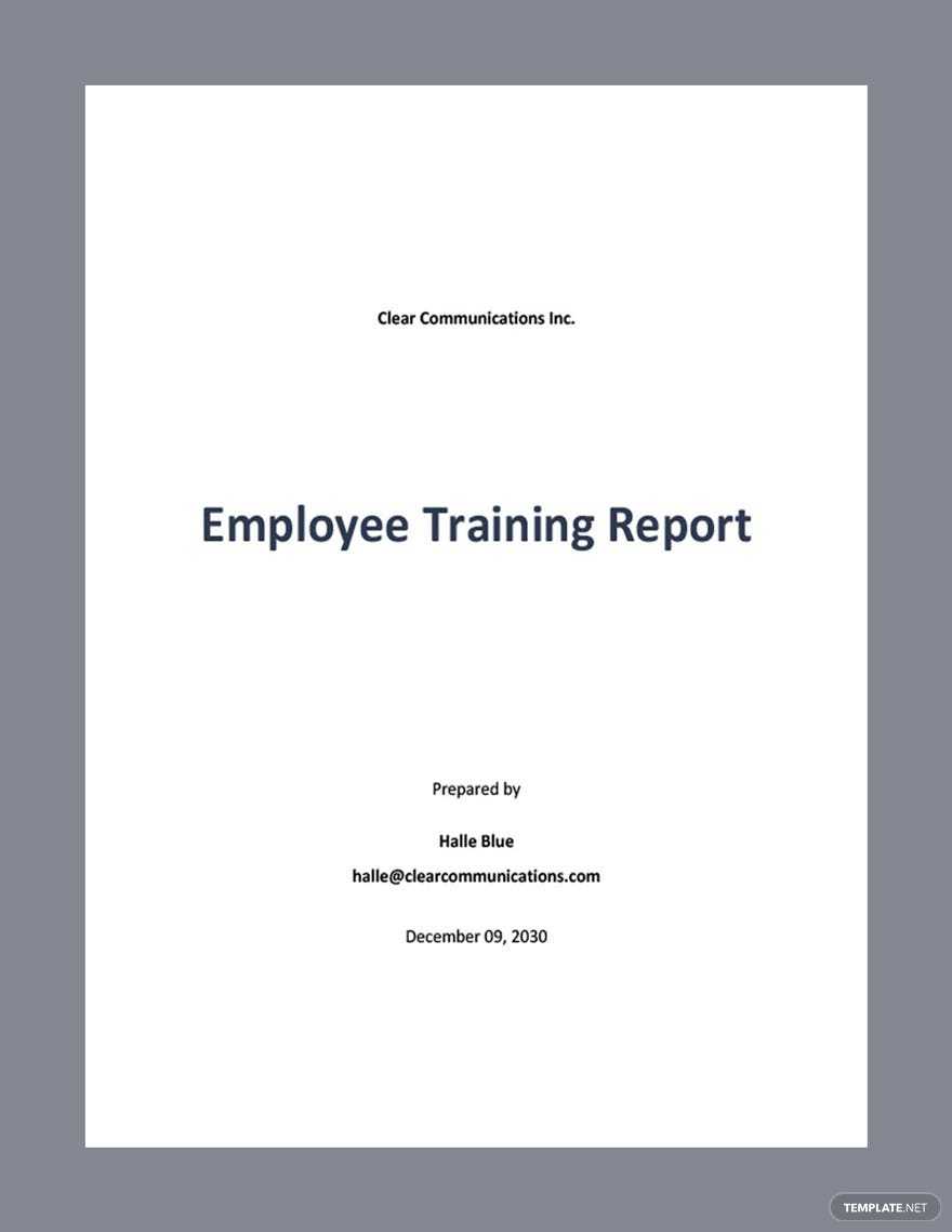 Training Reports Templates - Design, Free, Download  Template