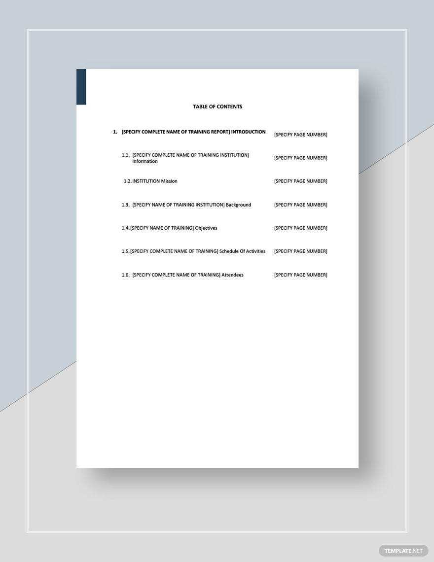 Training Reports Templates - Design, Free, Download  Template