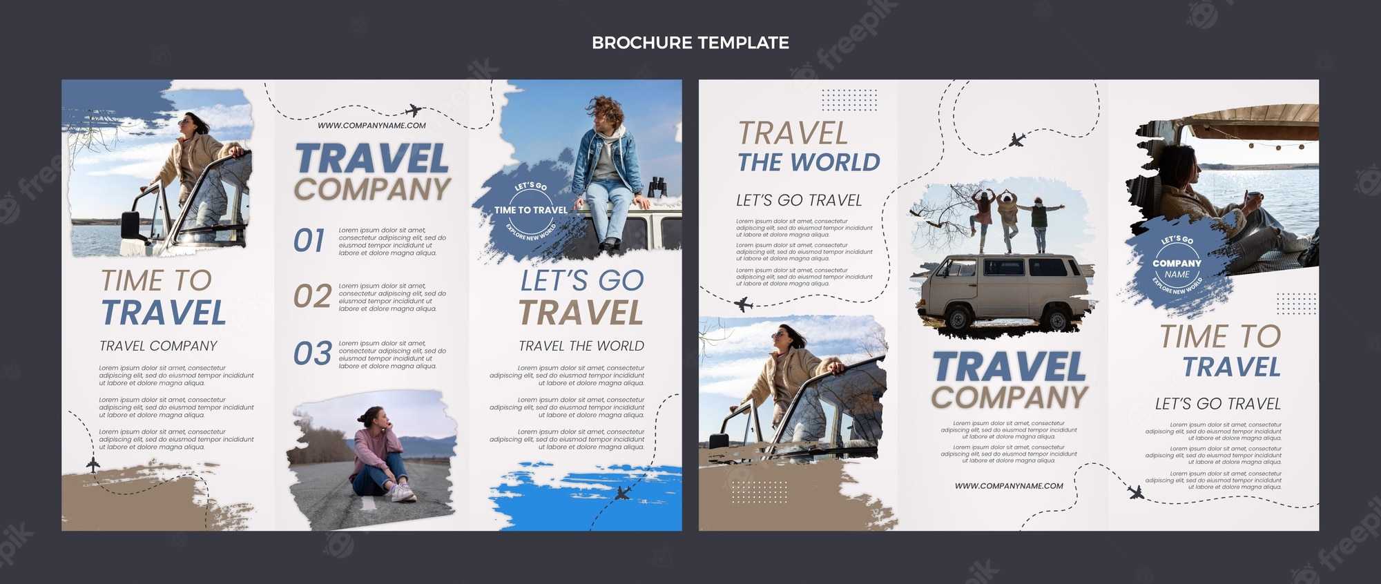 Travel brochure template Vectors & Illustrations for Free Download  With Regard To Travel Guide Brochure Template