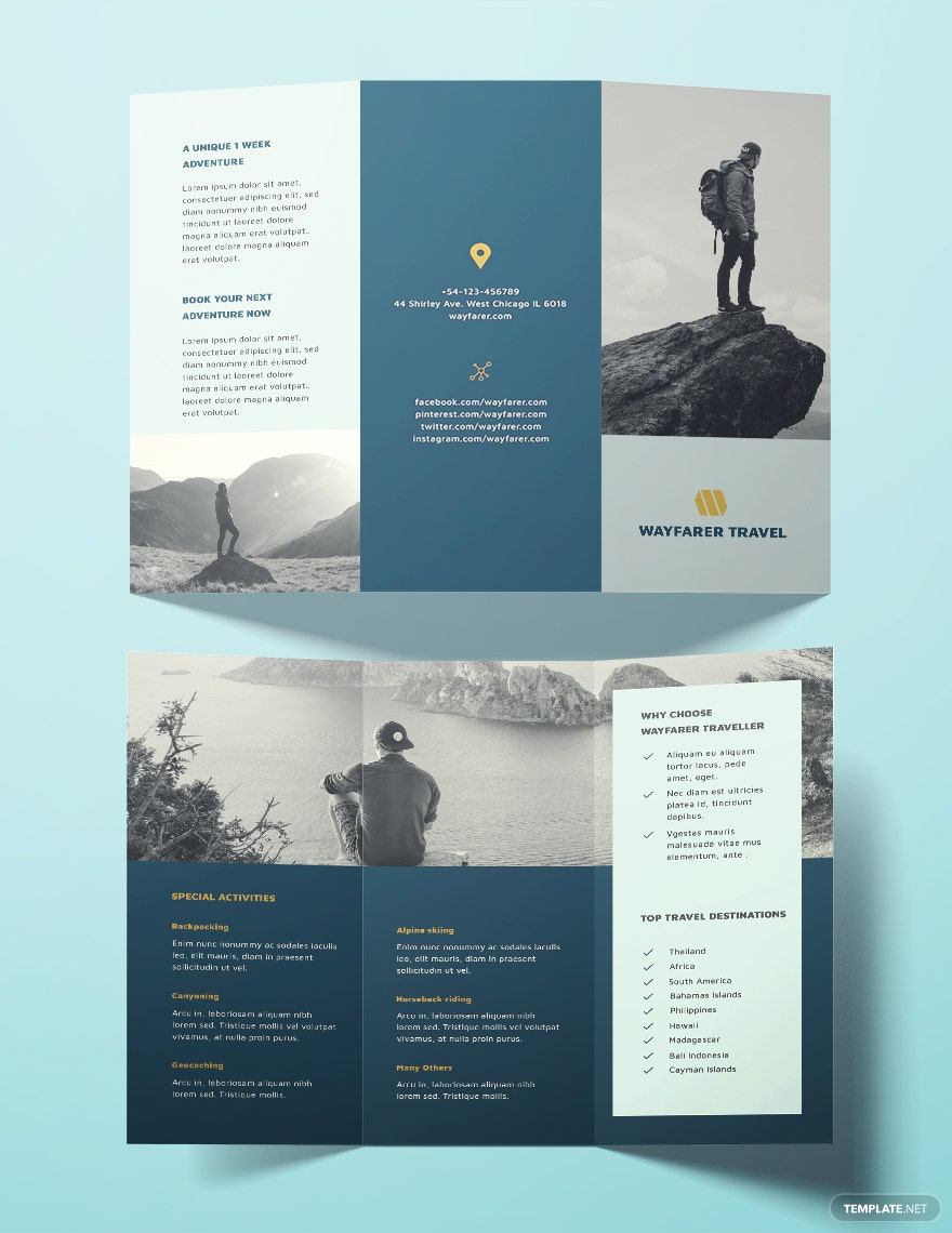 Travel Brochure Templates Word – Design, Free, Download  Template