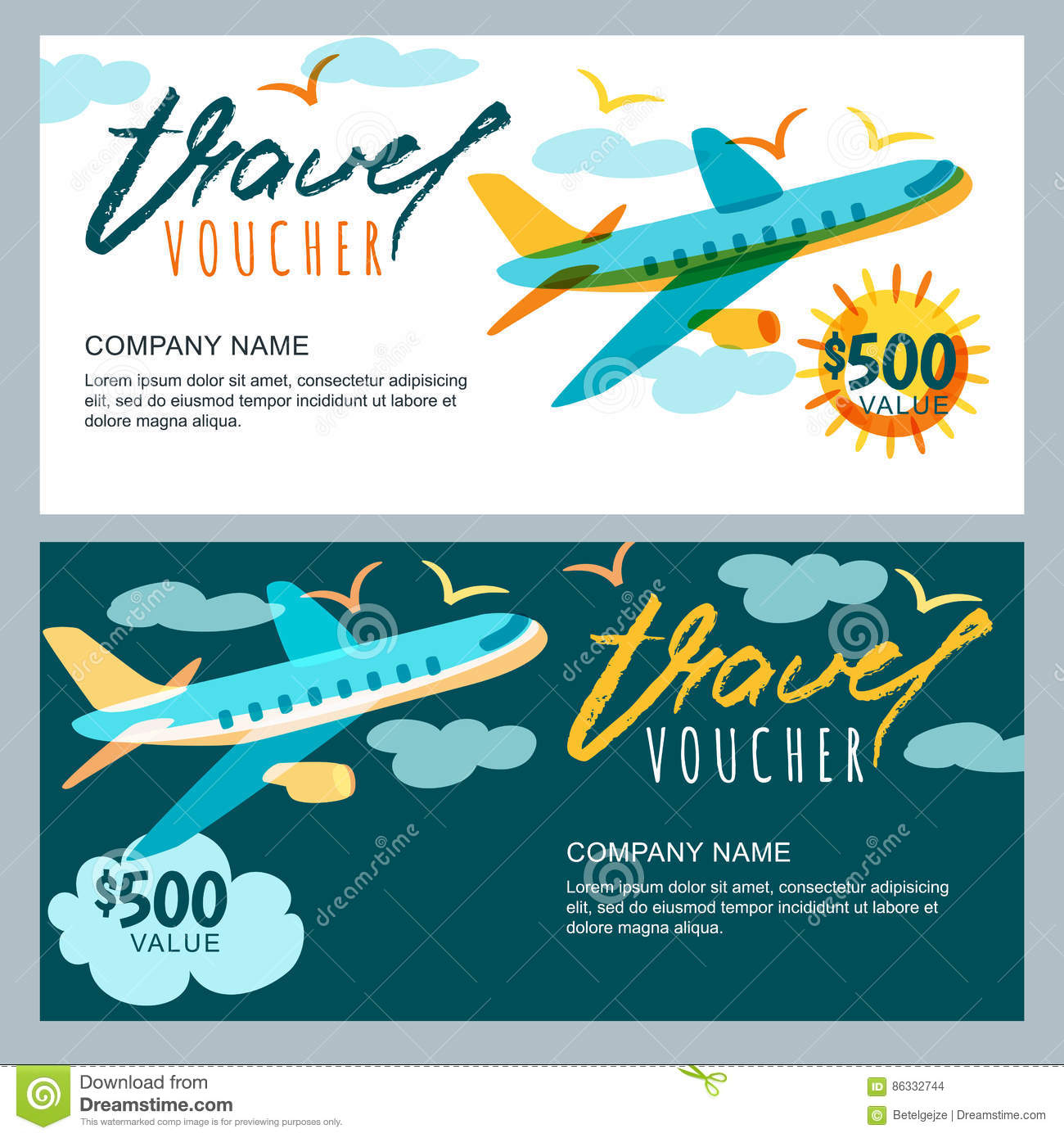 Travel Voucher Stock Illustrations – 10,10 Travel Voucher Stock  Pertaining To Free Travel Gift Certificate Template
