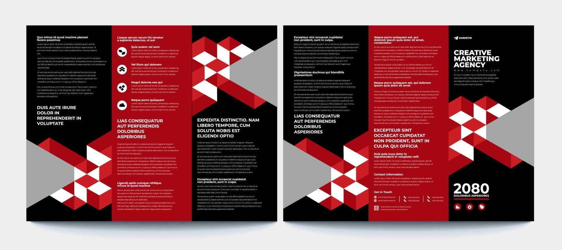 Tri Fold Brochure Design Template With Illustrator