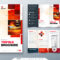 Tri Fold Brochure Design With Square Shapes, Corporate Business  In Adobe Tri Fold Brochure Template