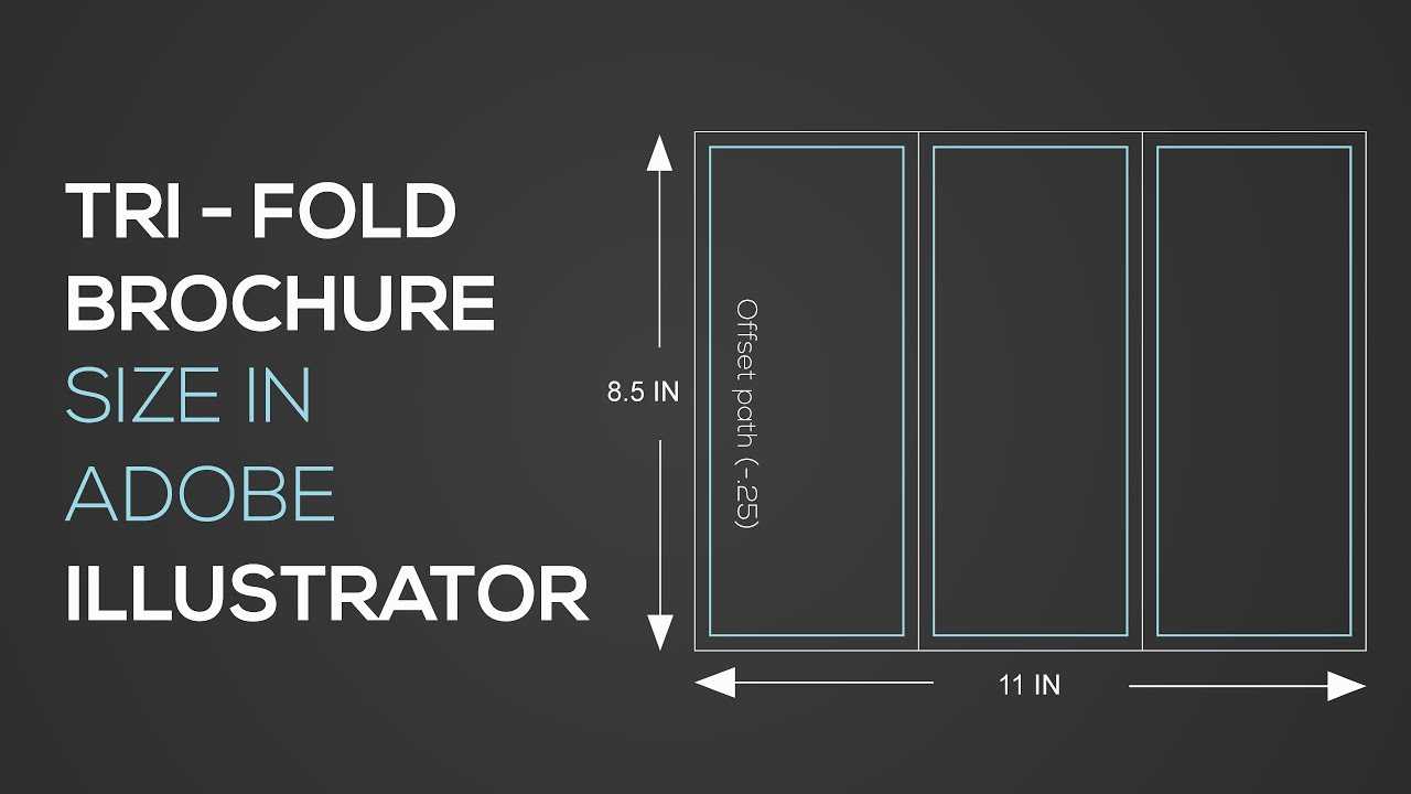 Tri – Fold Brochure Size In Adobe Illustrator Regarding Tri Fold Brochure Ai Template