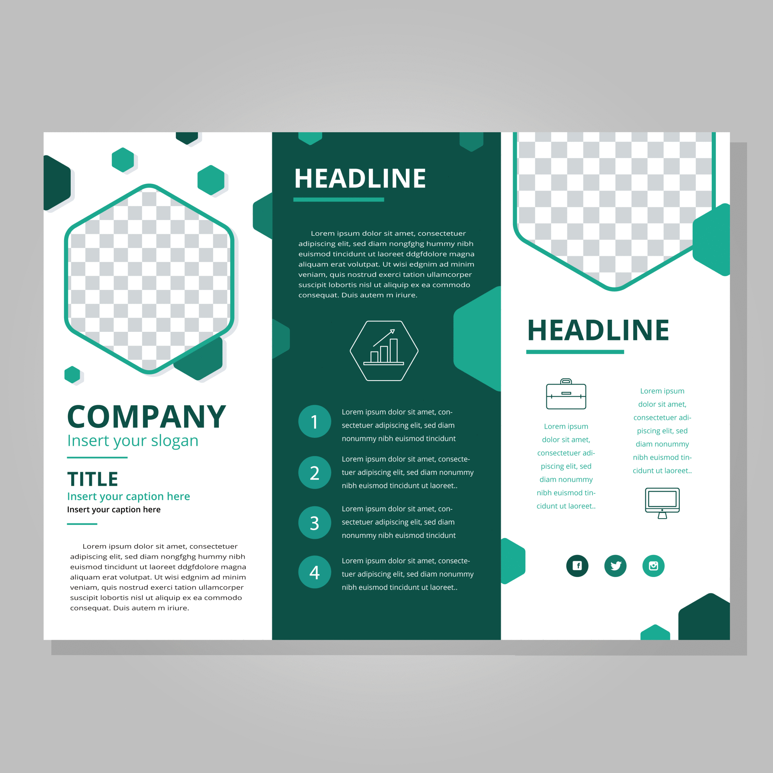 Tri Fold Brochure Vector Art, Icons, and Graphics for Free Download Regarding Tri Fold Brochure Template Illustrator Free