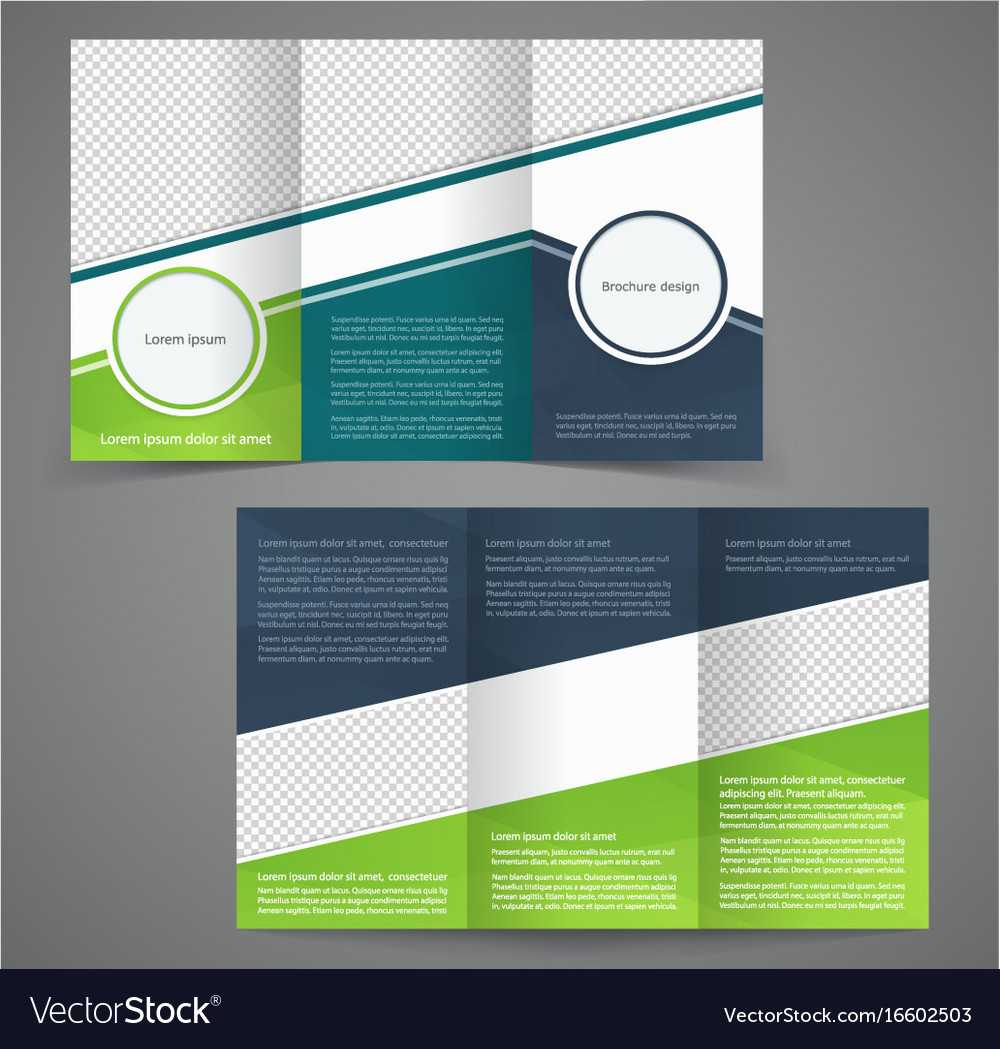 Tri Fold Business Brochure Template Two Sided Vector Image With Double Sided Tri Fold Brochure Template