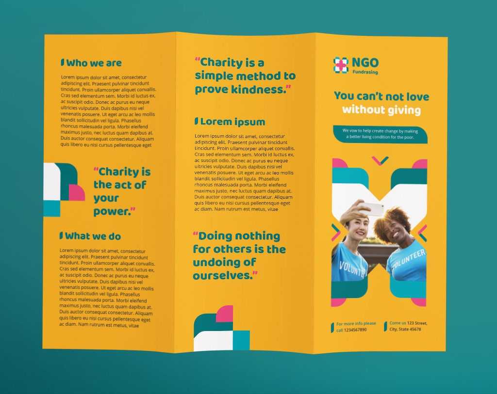 Trifold Brochure Template NGO - Etsy Trifold Brochure Template NGO - Etsy