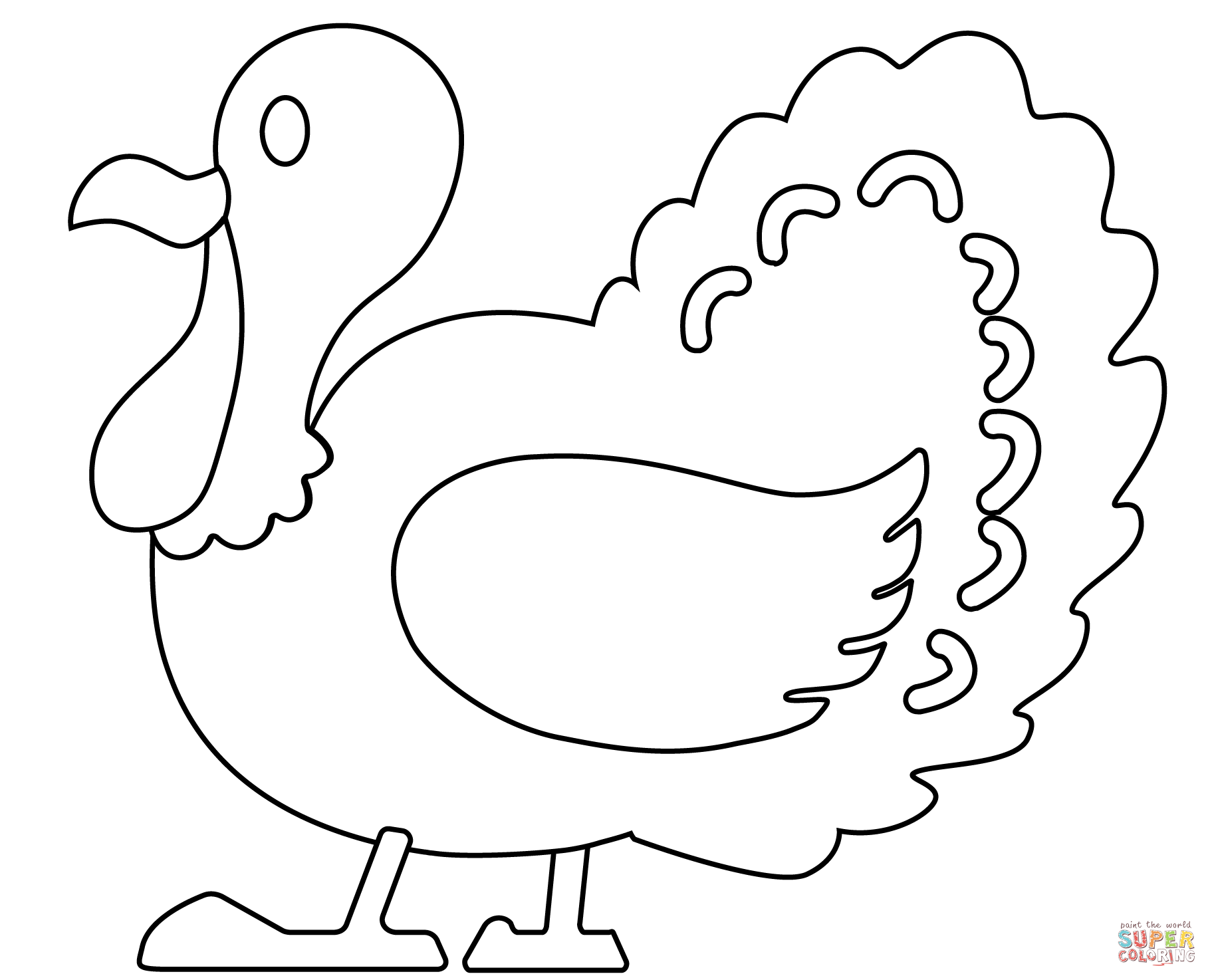 Turkey Emoji coloring page  Free Printable Coloring Pages Within Blank Turkey Template