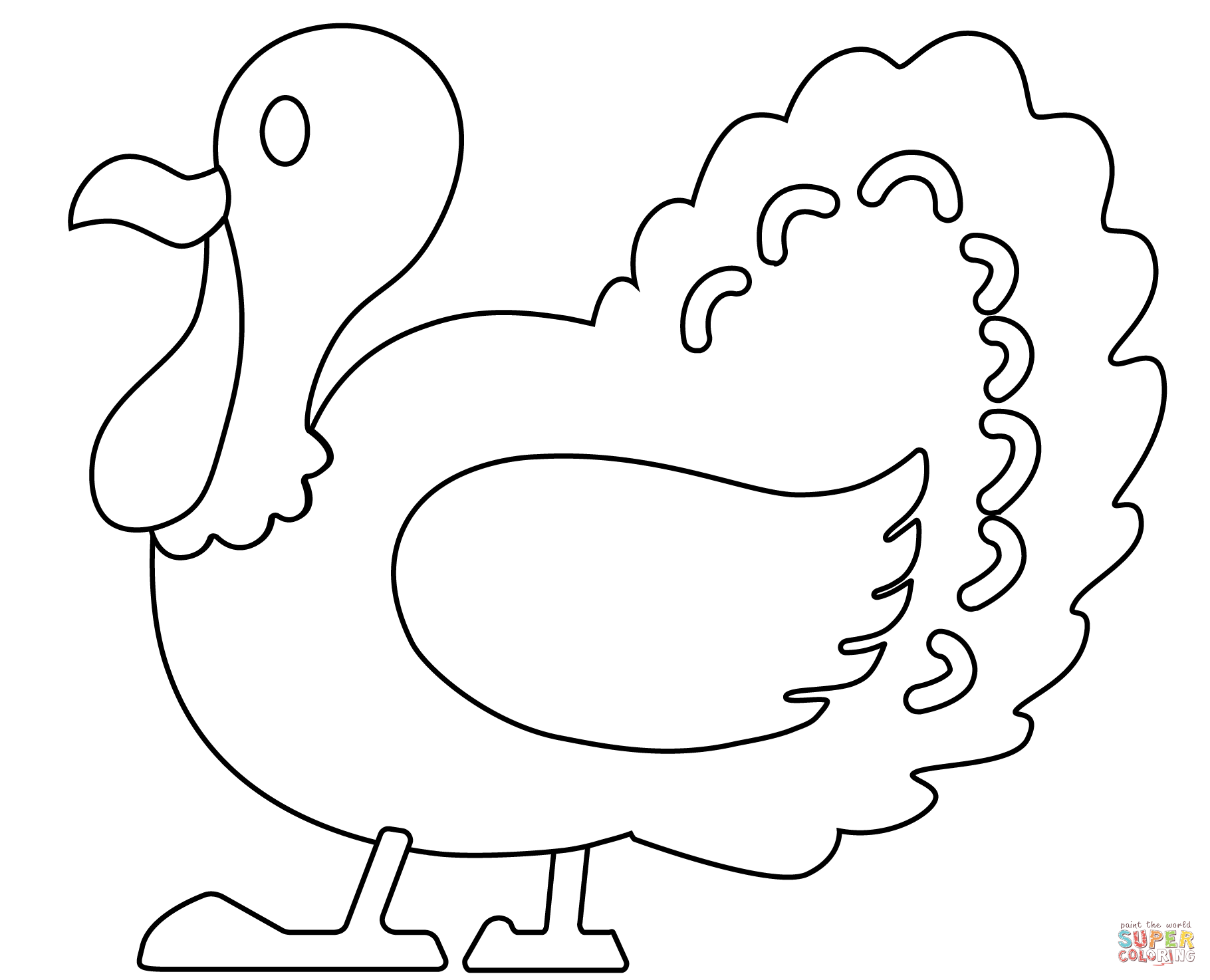 Turkey Emoji Coloring Page  Free Printable Coloring Pages Within Blank Turkey Template