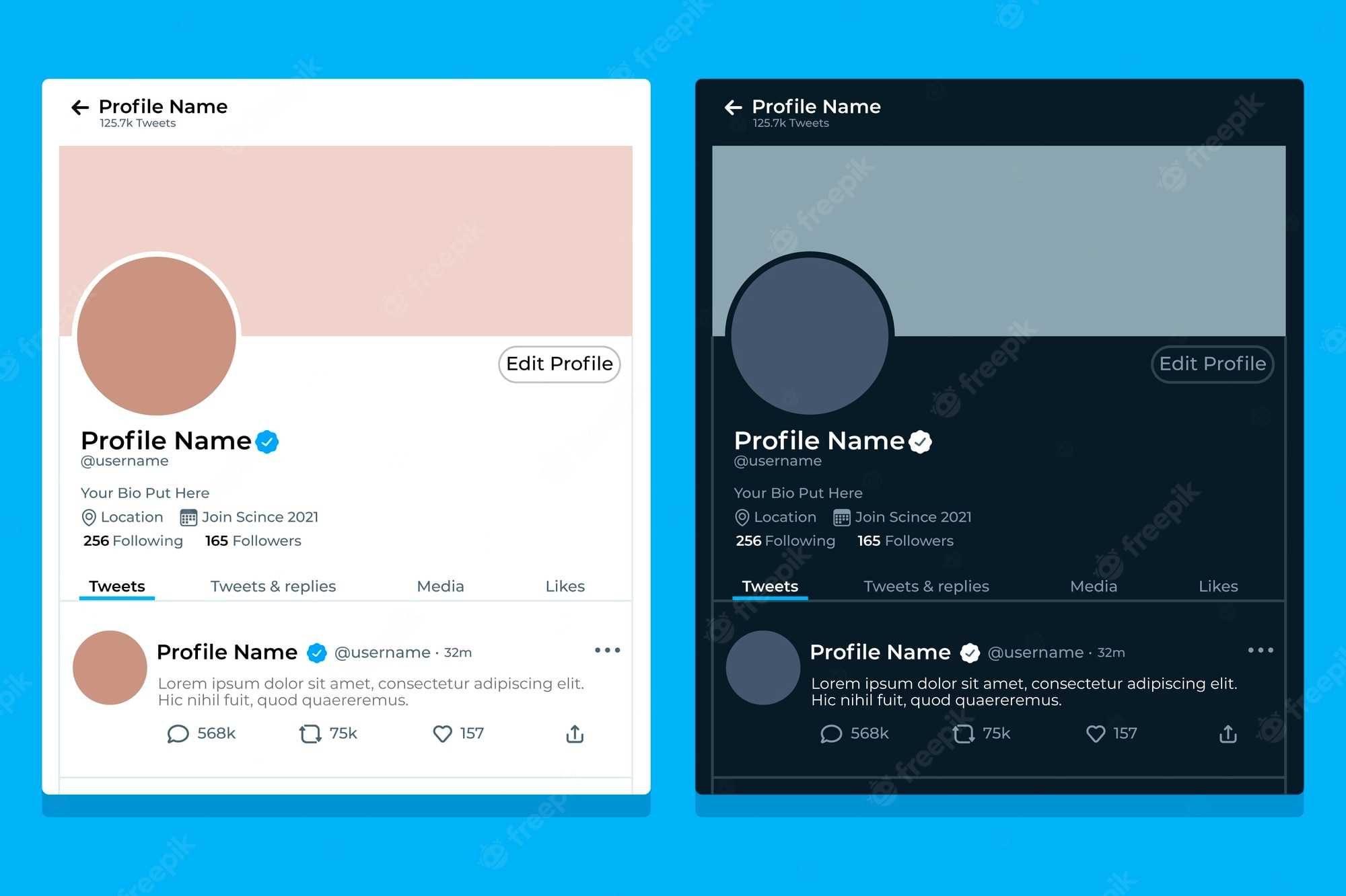 Twitter Mockup – Free Vectors & PSD Download Inside Blank Twitter Profile Template