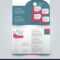 Two Page Fold Brochure Template Design Royalty Free Vector Inside One Sided Brochure Template
