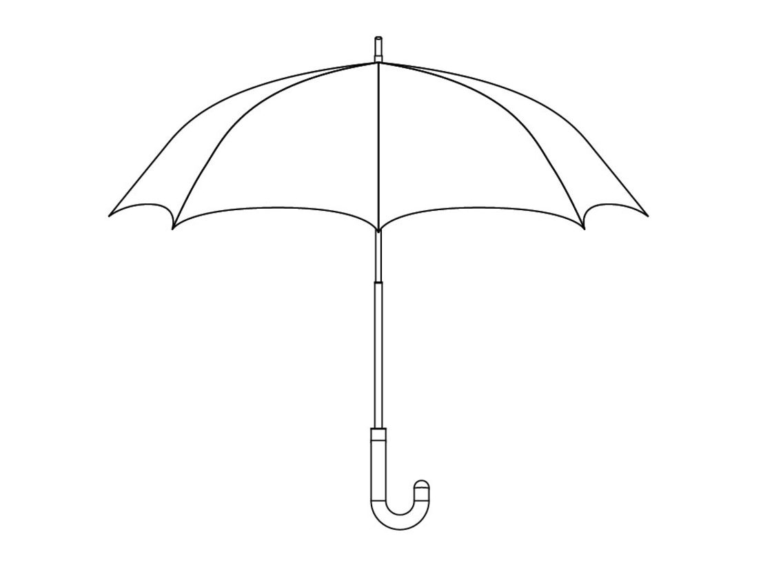 Umbrella Template  FreeVectors Throughout Blank Umbrella Template