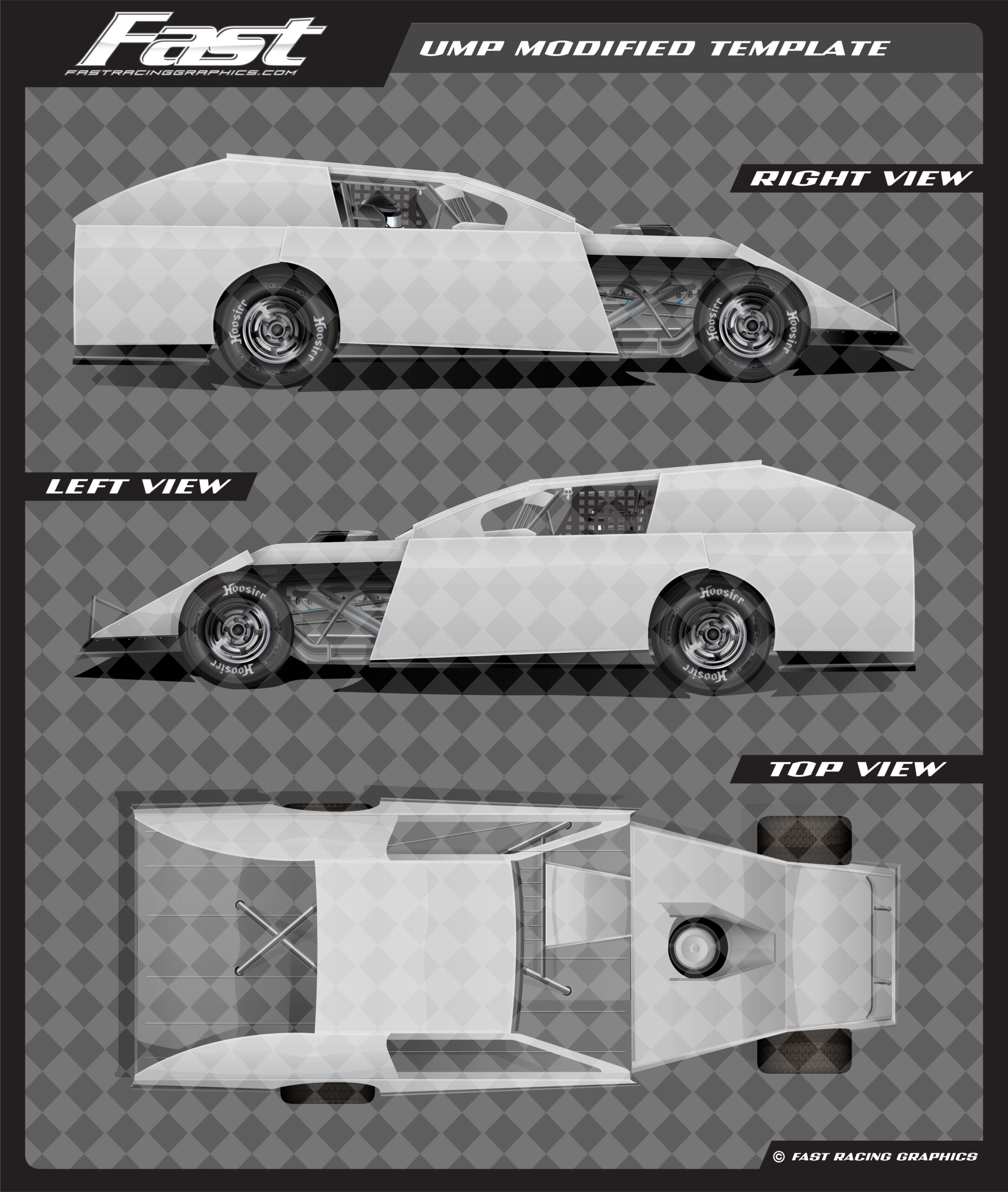 UMP Modified Template – Fast Racing Grafx With Regard To Blank Race Car Templates